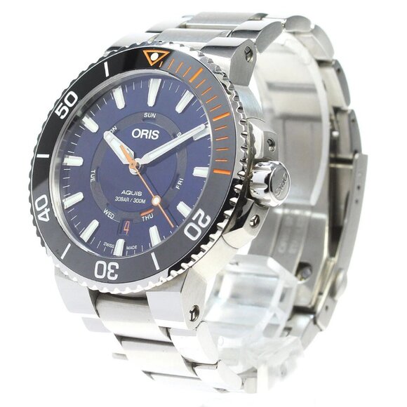 ORIS Aquis Staghorn Restoration Limited Edition 7734 Navy Dial AT Men's_844157 - Picture 8 of 12